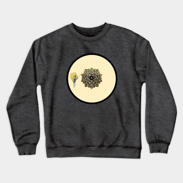 black flower Crewneck Sweatshirt by TheHeartRevolution